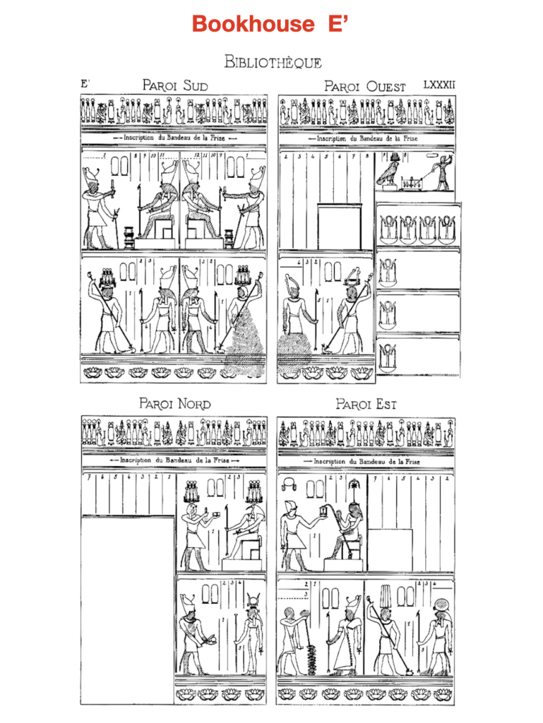 Room E’ bookhouse - ref Chassinat, Le temple d'Edfou, Vol 9, Pl LXXXII