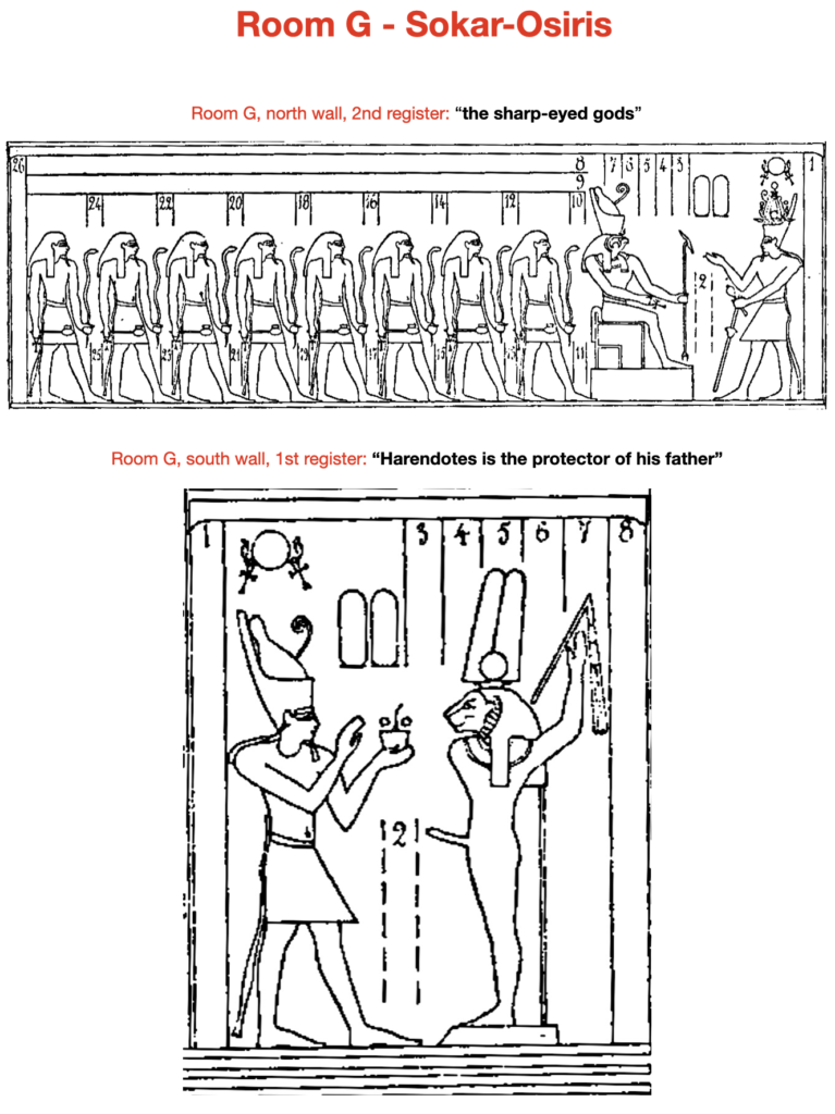 Room G - Sokar-Osiris: the sharp-eyed gods; Harendotes
